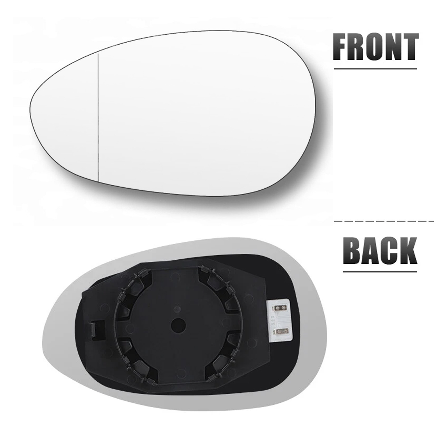 Fiat 500 2007 - 2018 Clip on Wing Mirror Glass