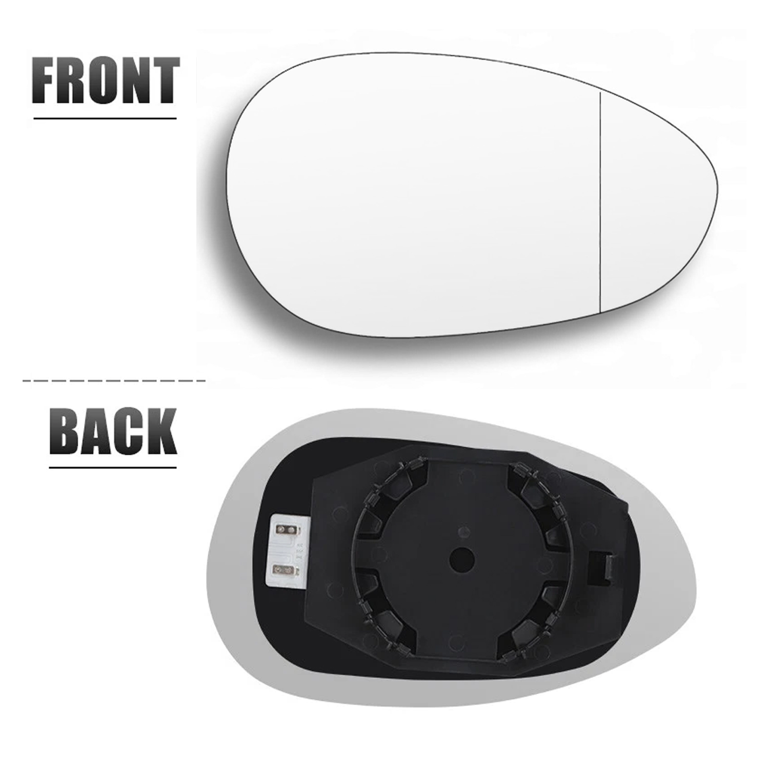 Fiat 500 2007 - 2018 Clip on Wing Mirror Glass