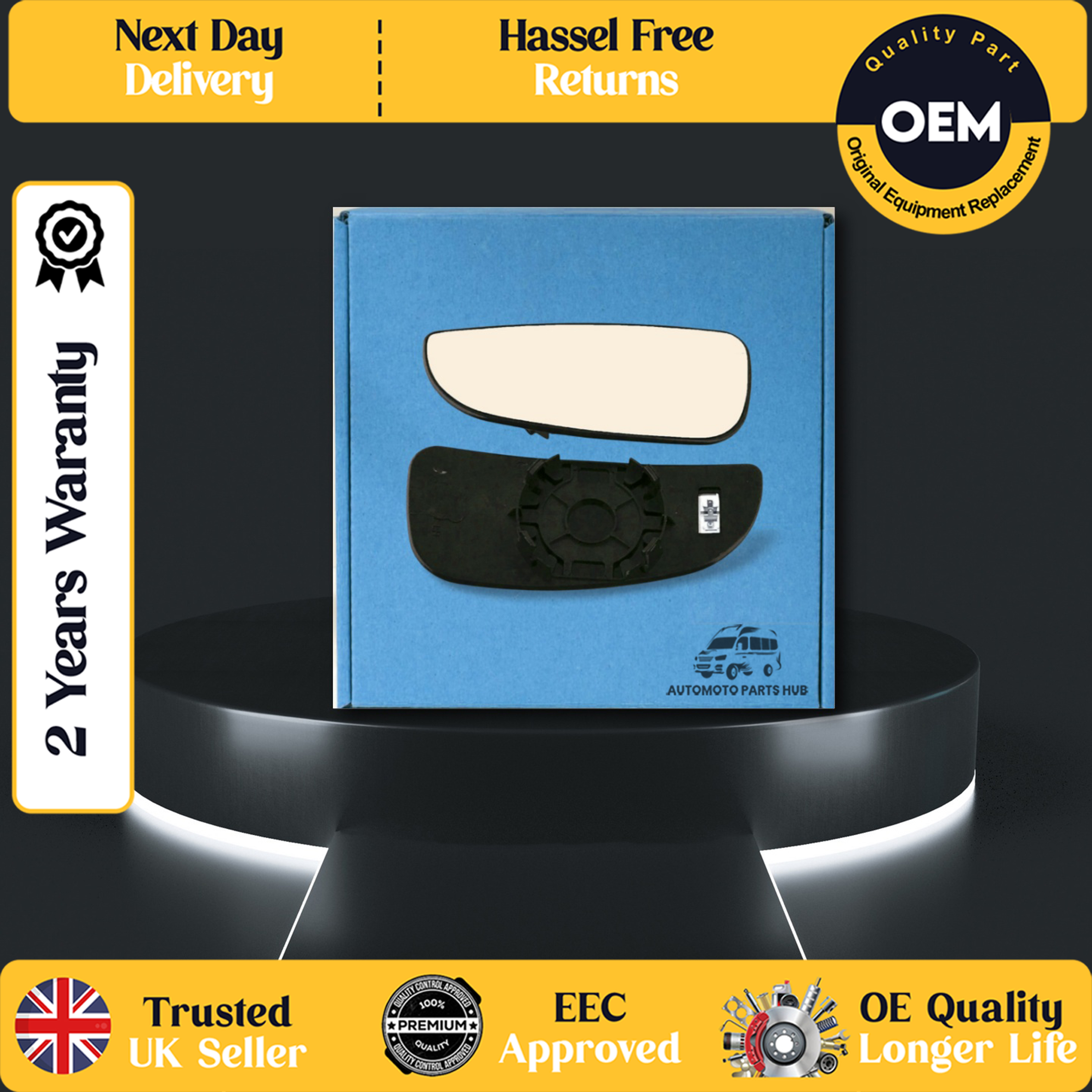 self adhesive wing mirror glass