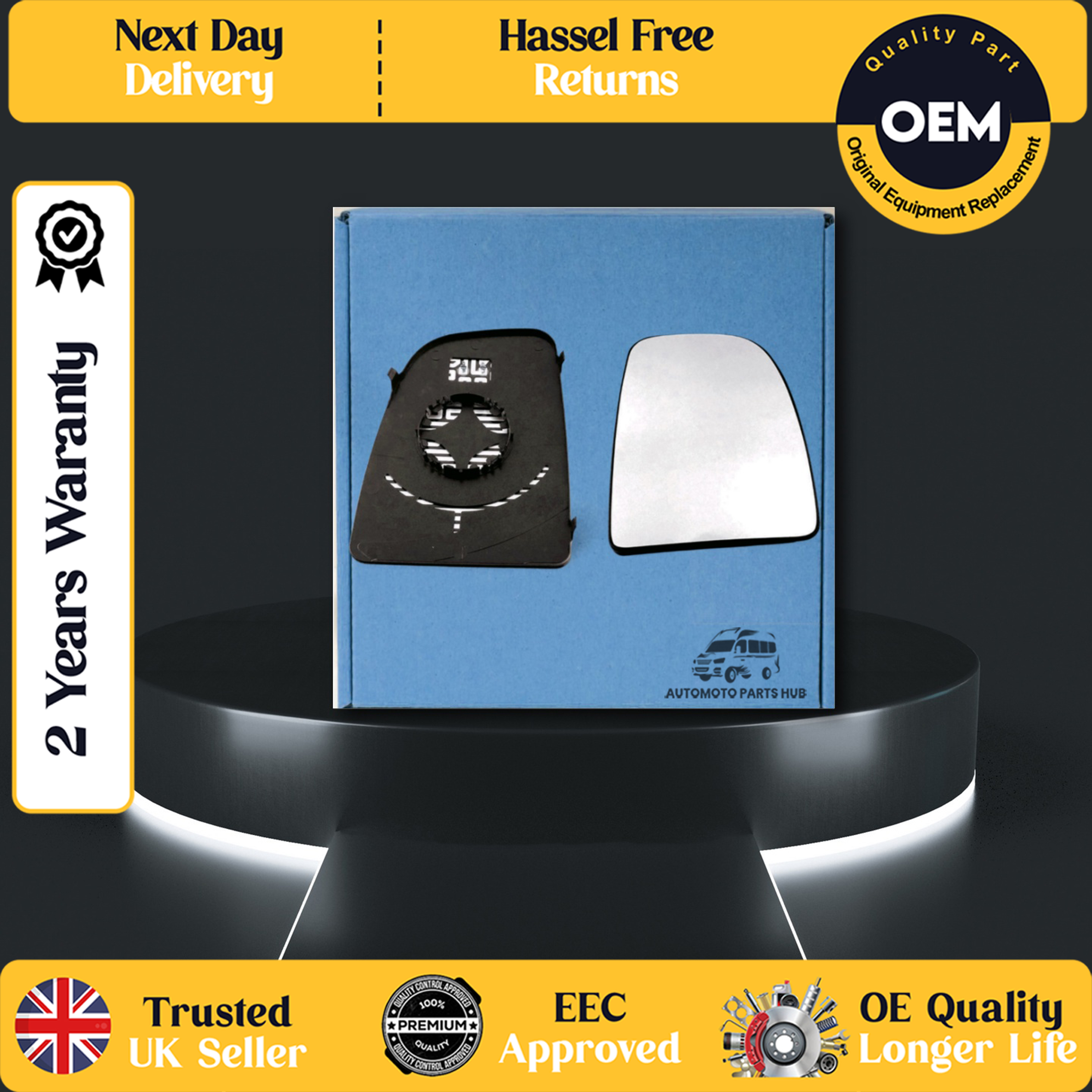 self adhesive wing mirror glass