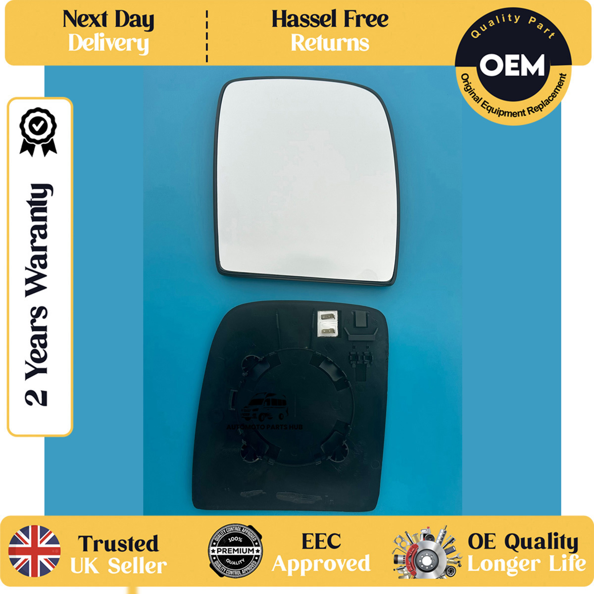 self adhesive wing mirror glass