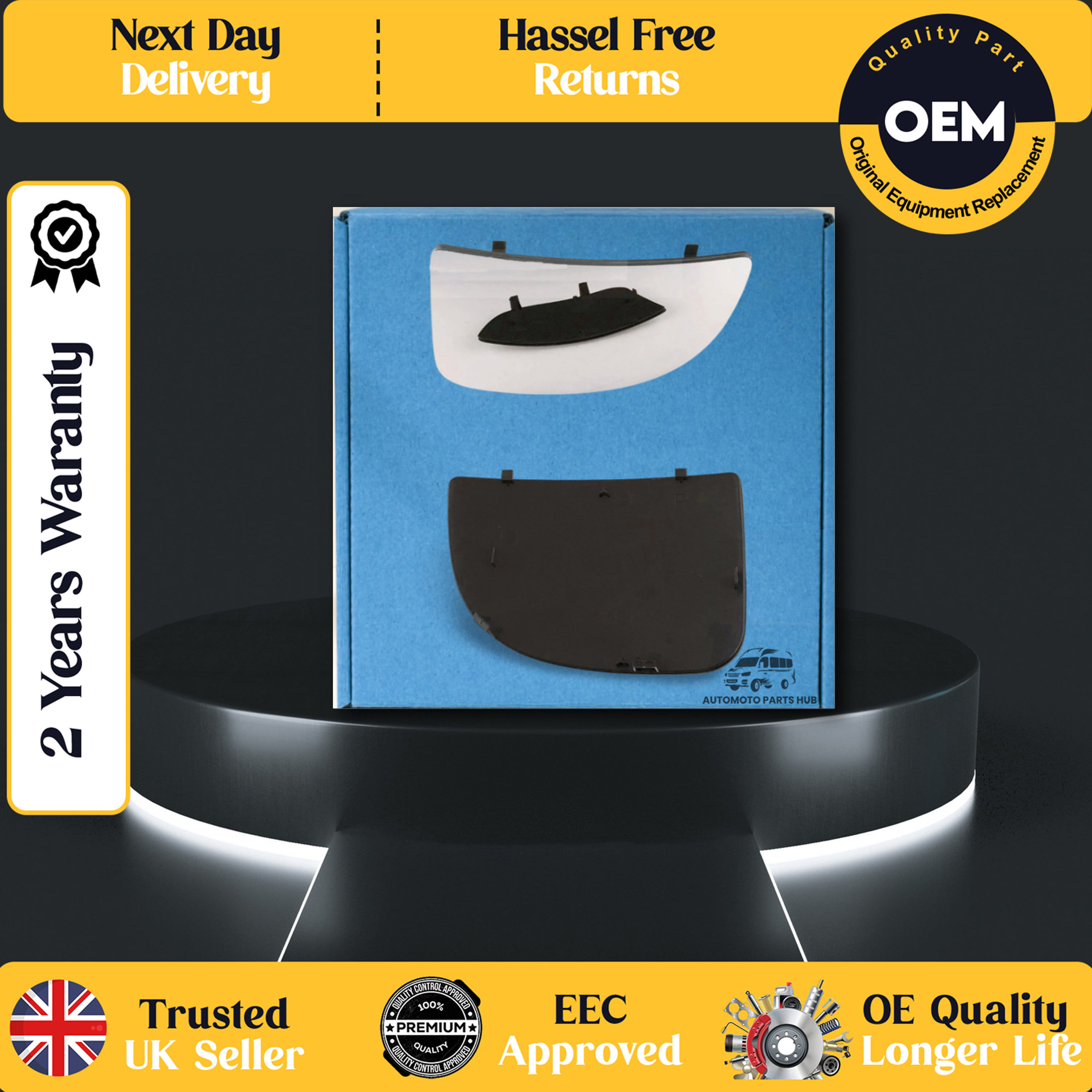 self adhesive wing mirror glass