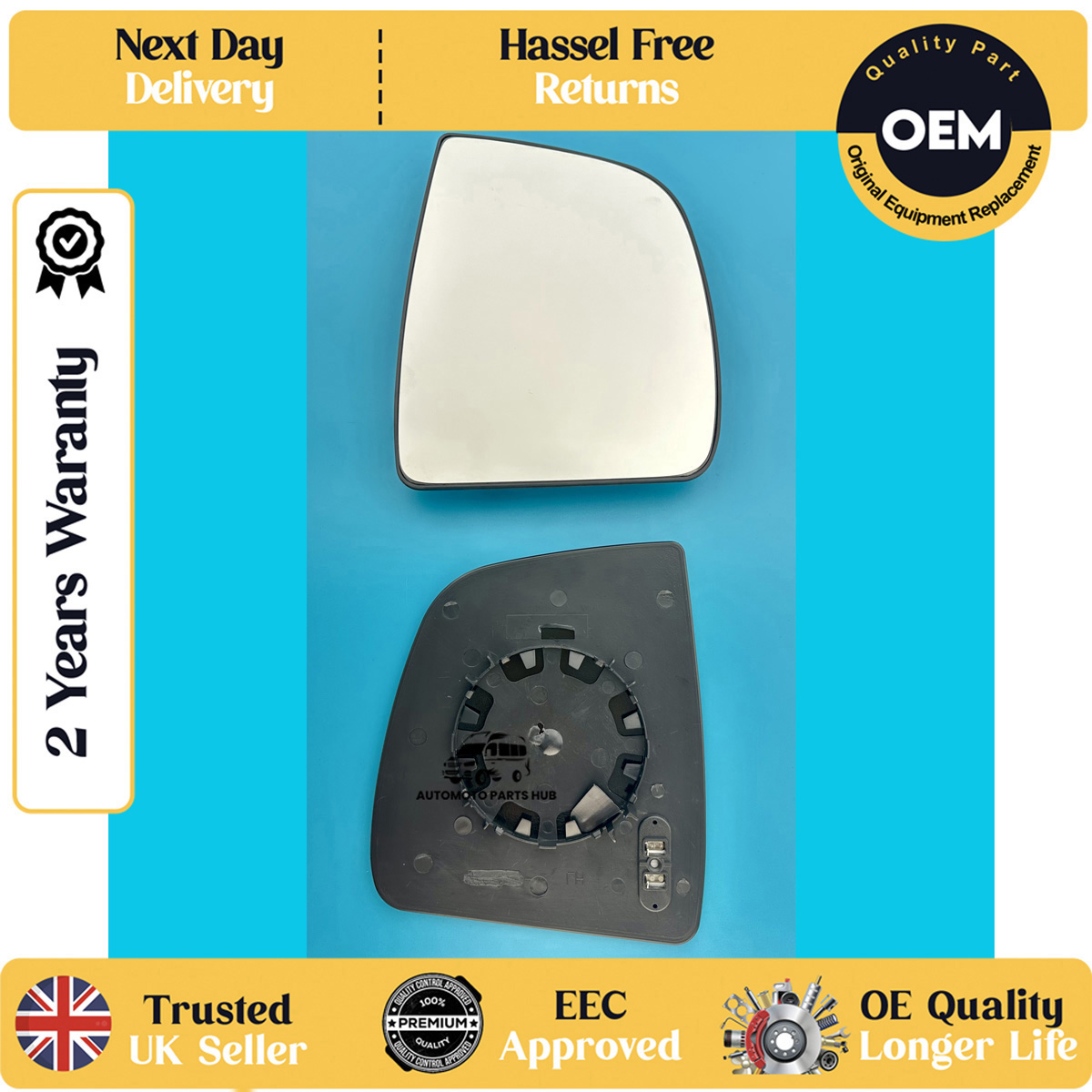 self adhesive wing mirror glass
