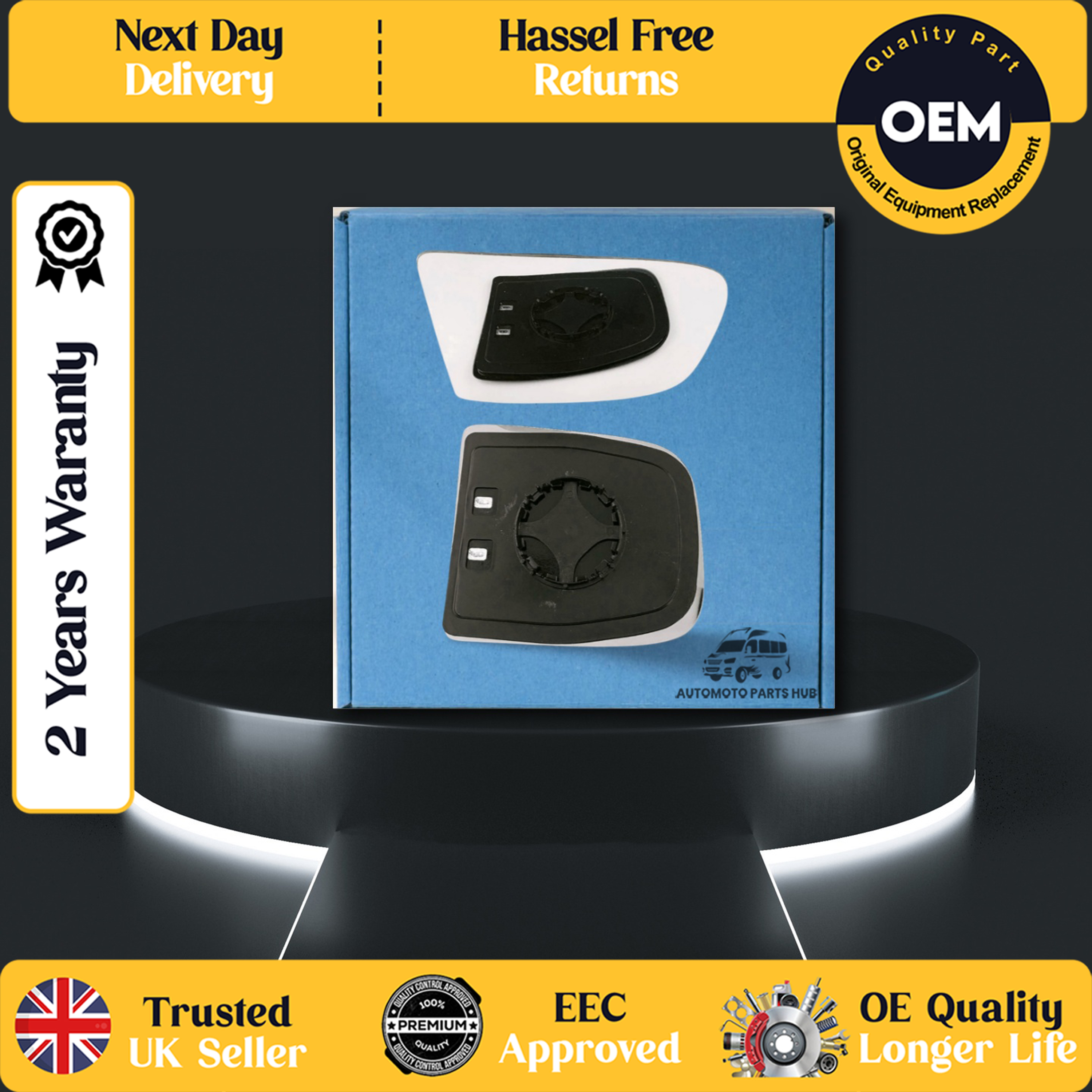 self adhesive wing mirror glass