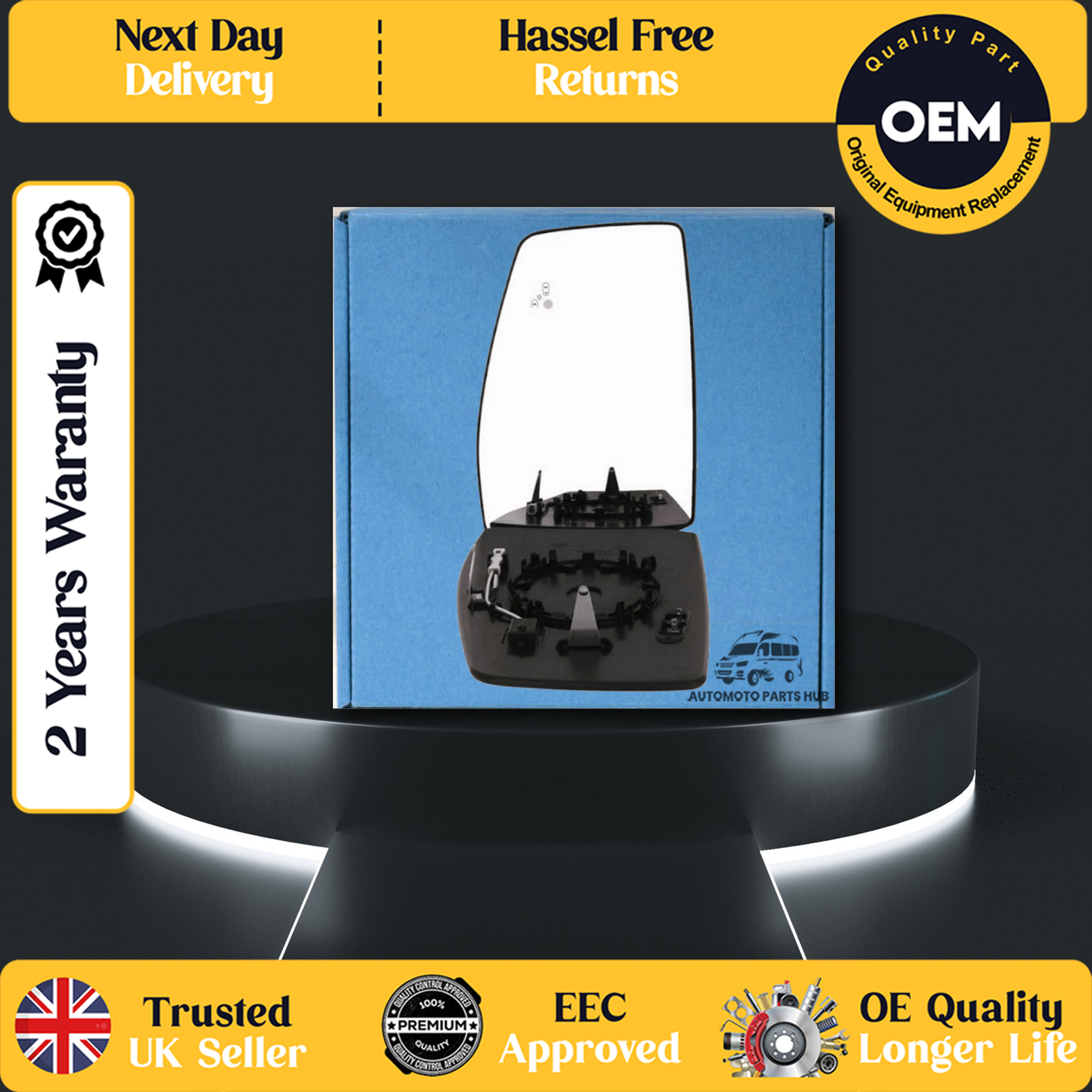 self adhesive wing mirror glass