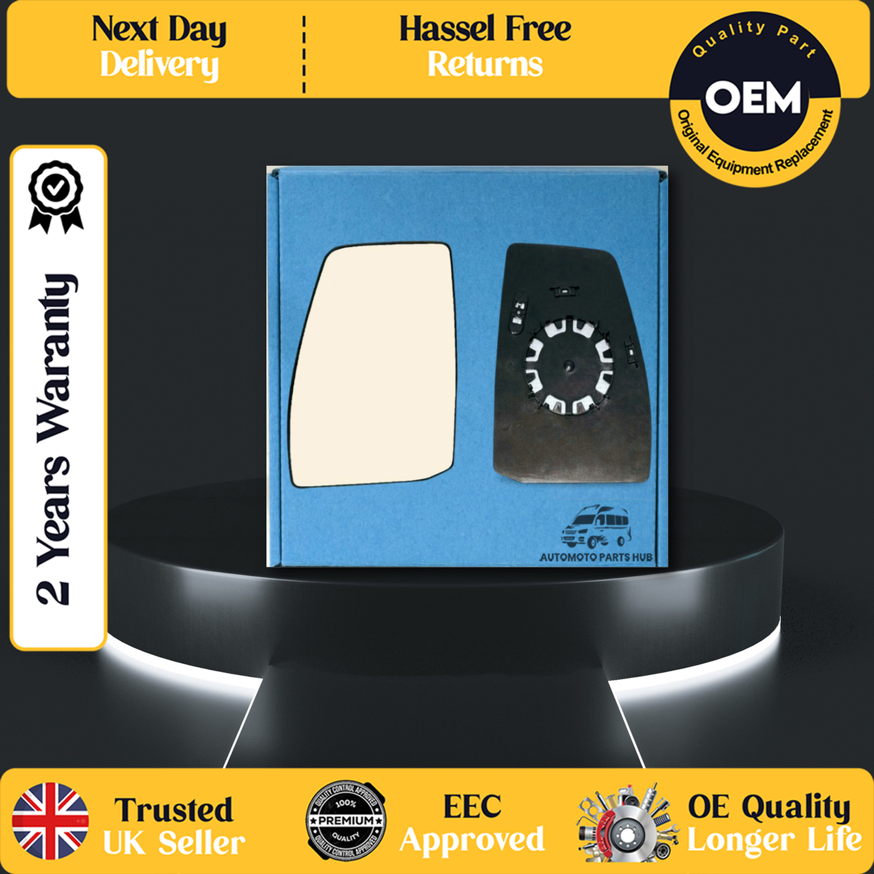 self adhesive wing mirror glass