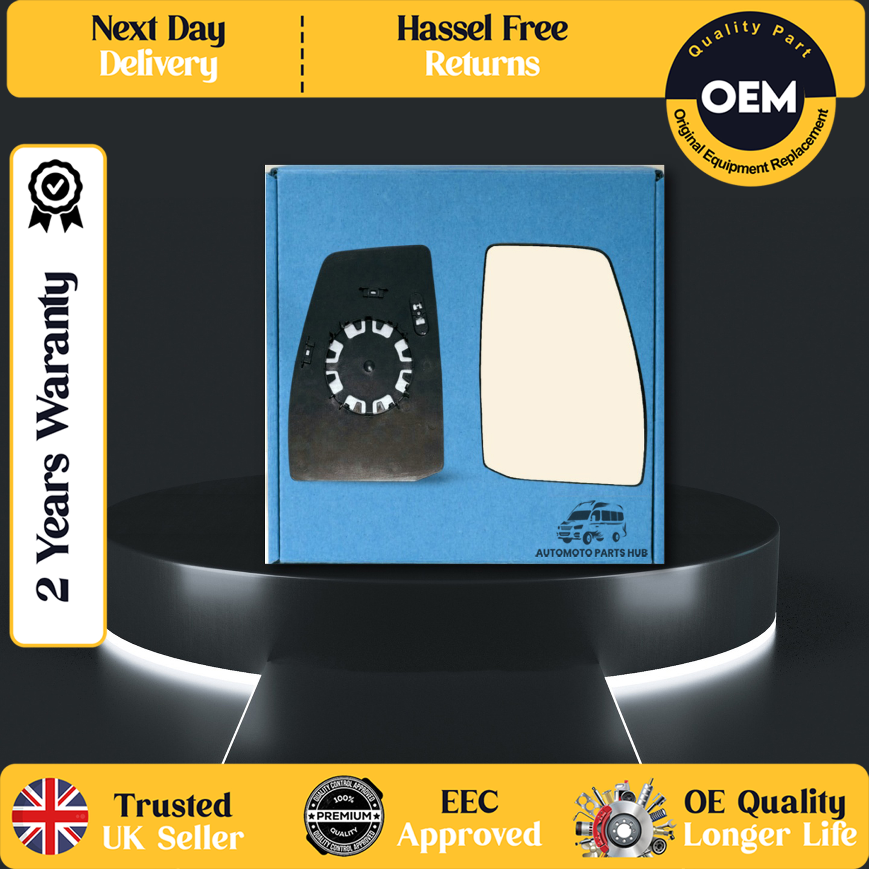 self adhesive wing mirror glass
