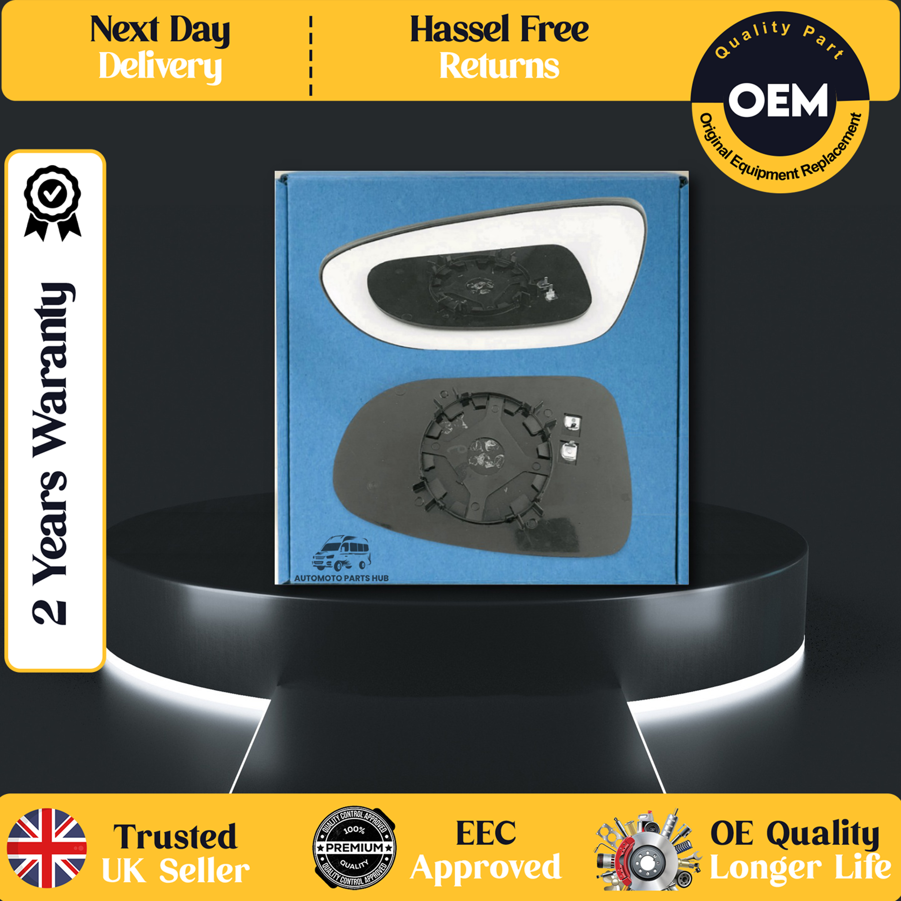 self adhesive wing mirror glass