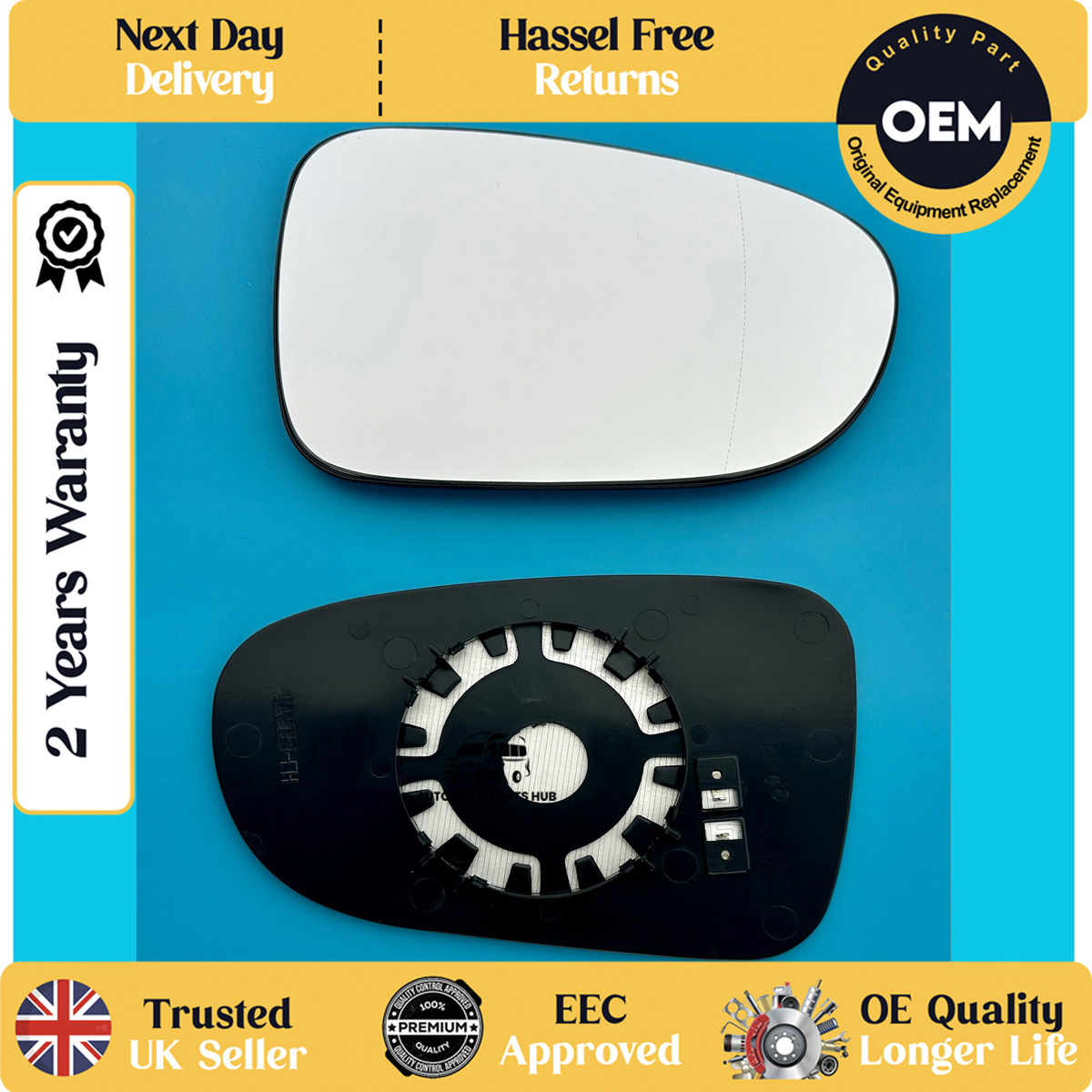 self adhesive wing mirror glass