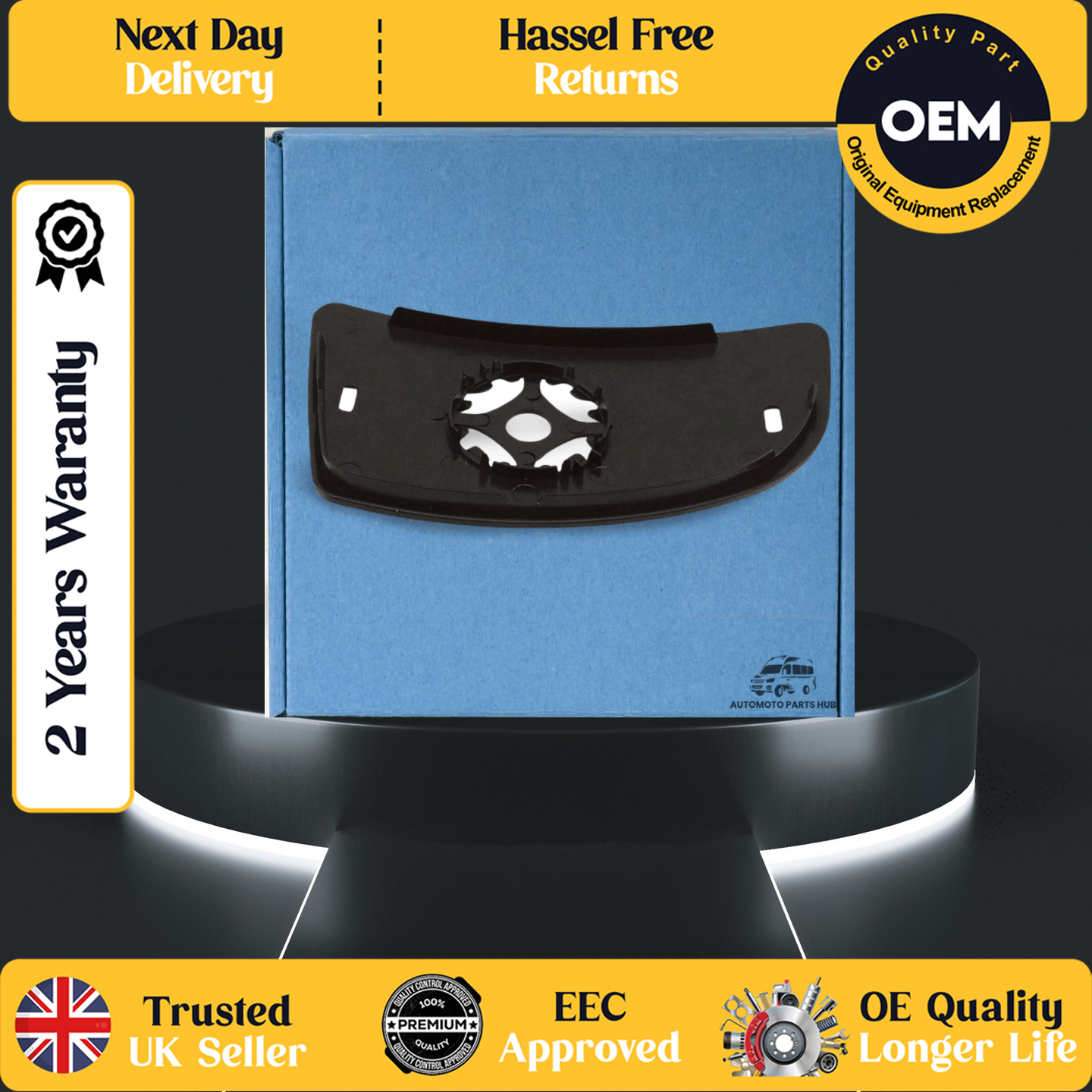 self adhesive wing mirror glass