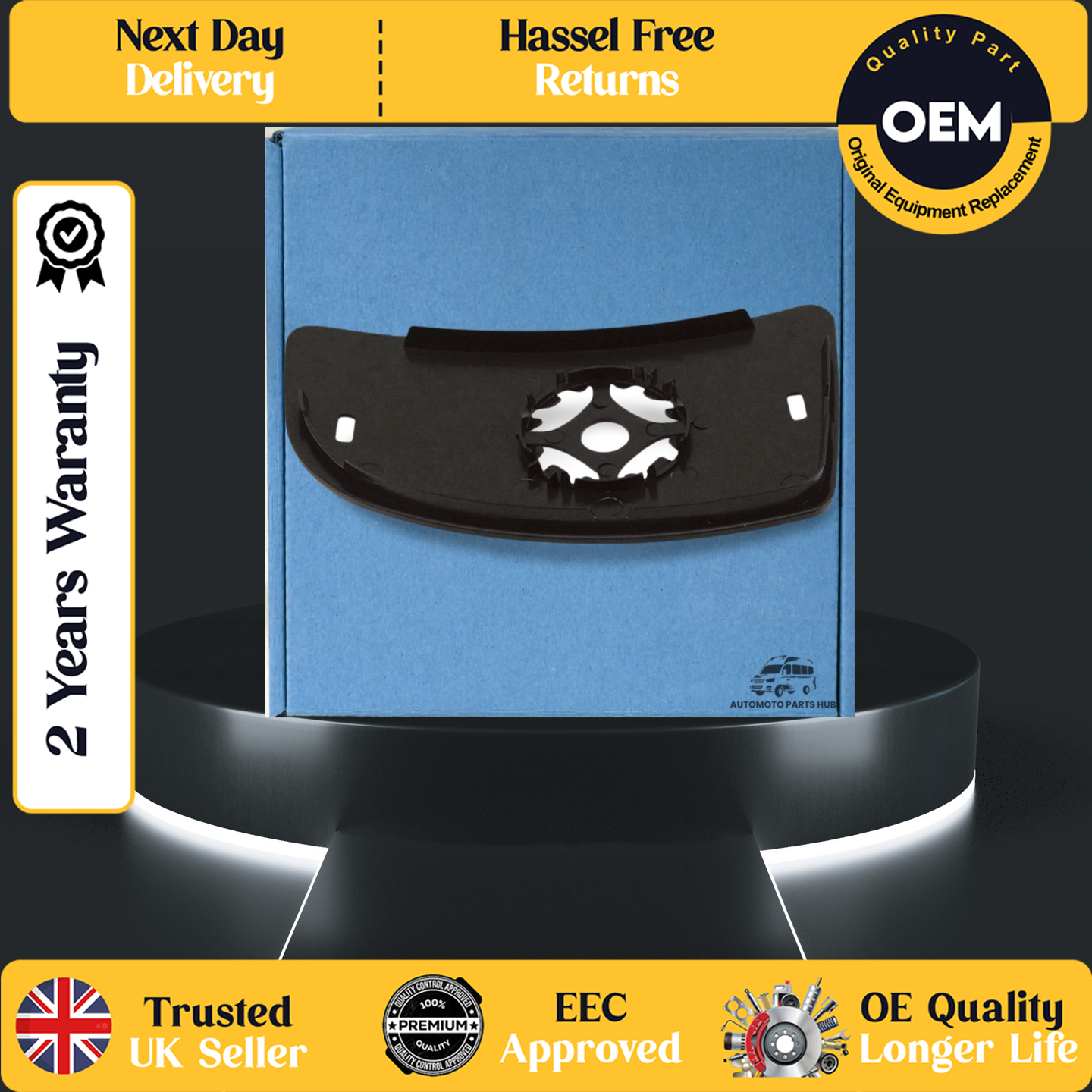 self adhesive wing mirror glass