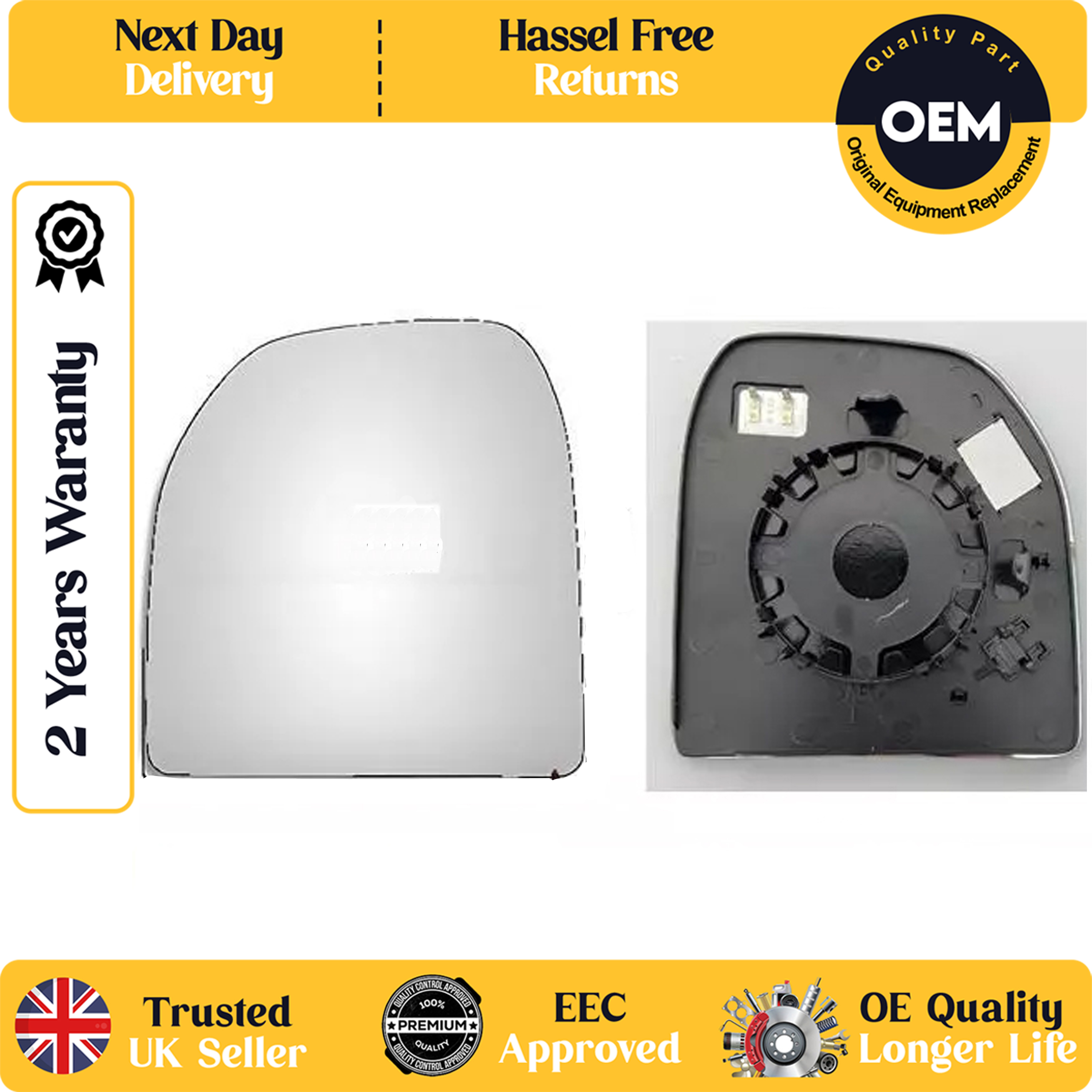 self adhesive wing mirror glass