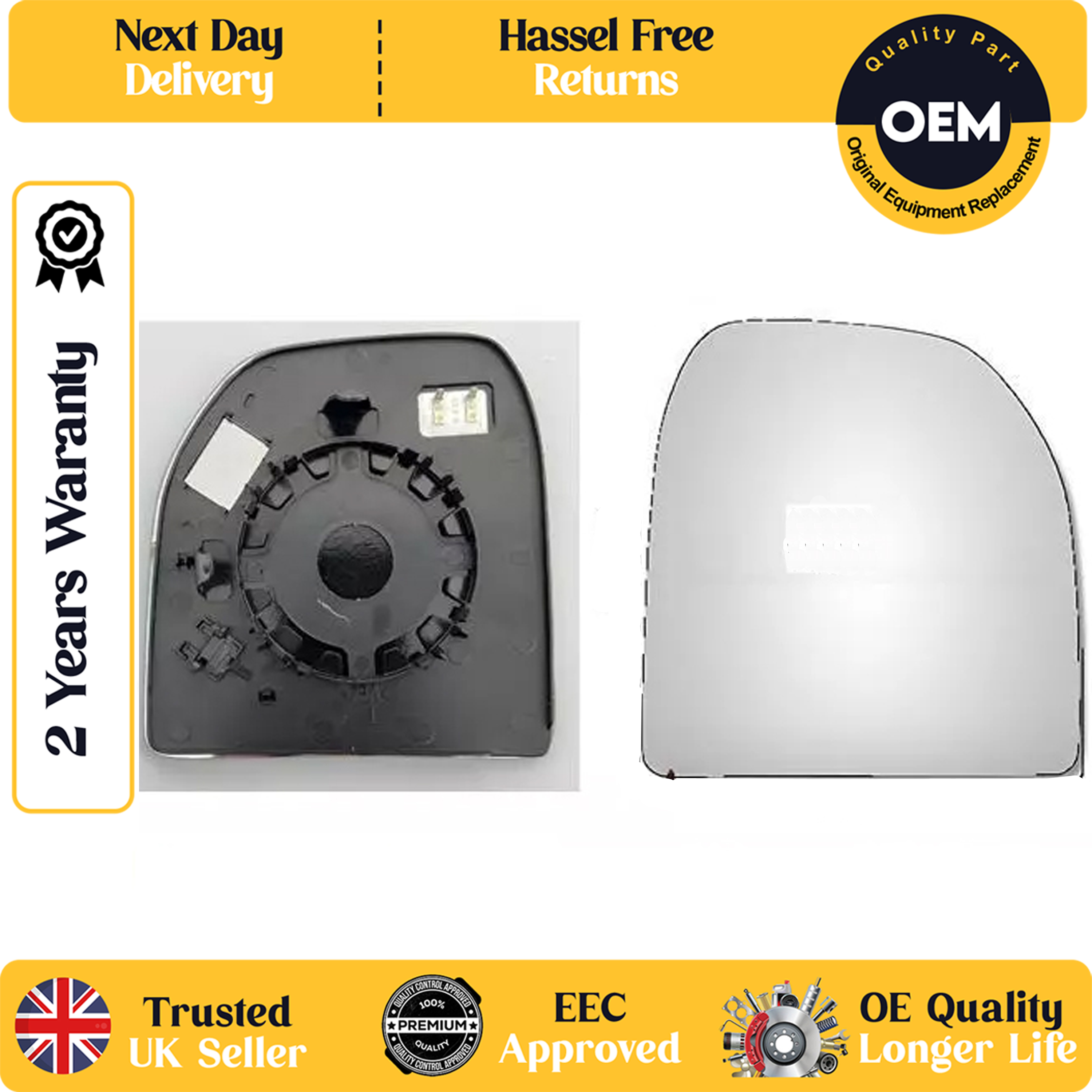 self adhesive wing mirror glass