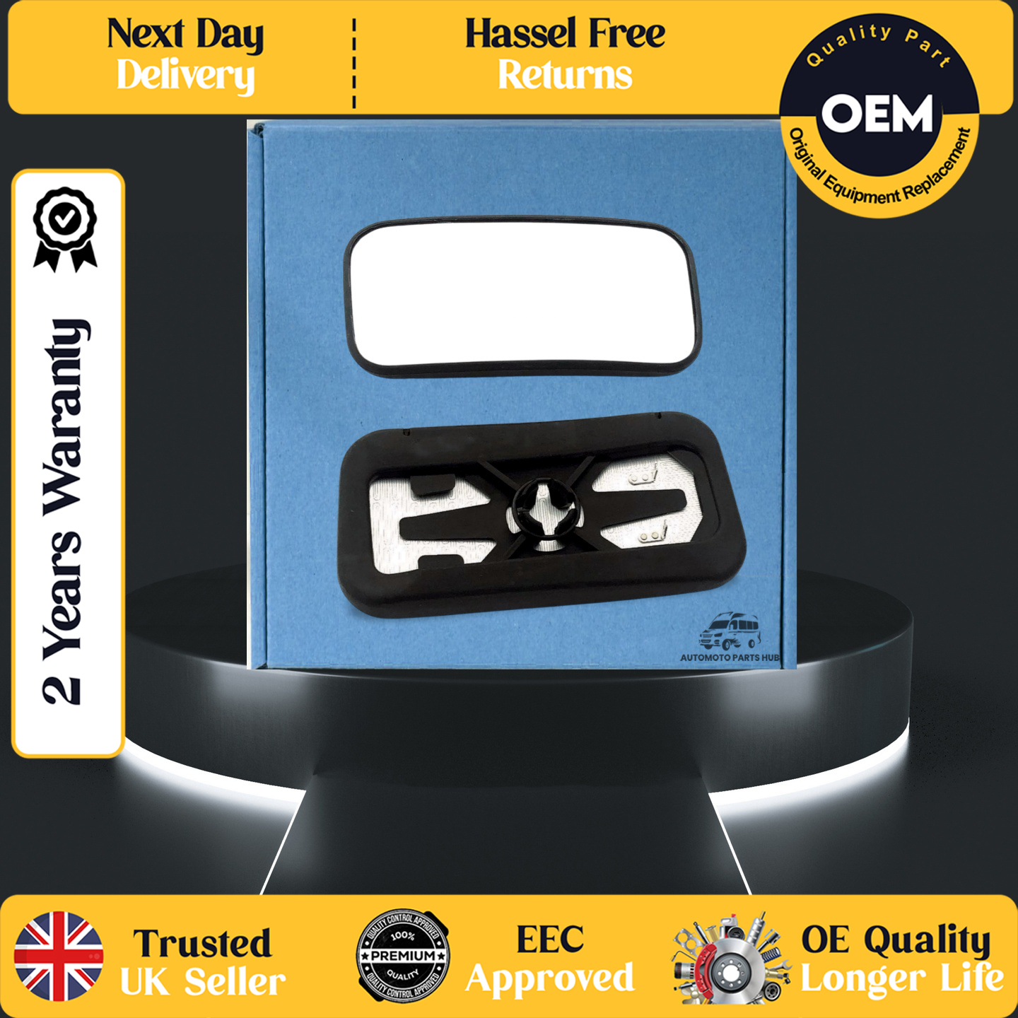 self adhesive wing mirror glass