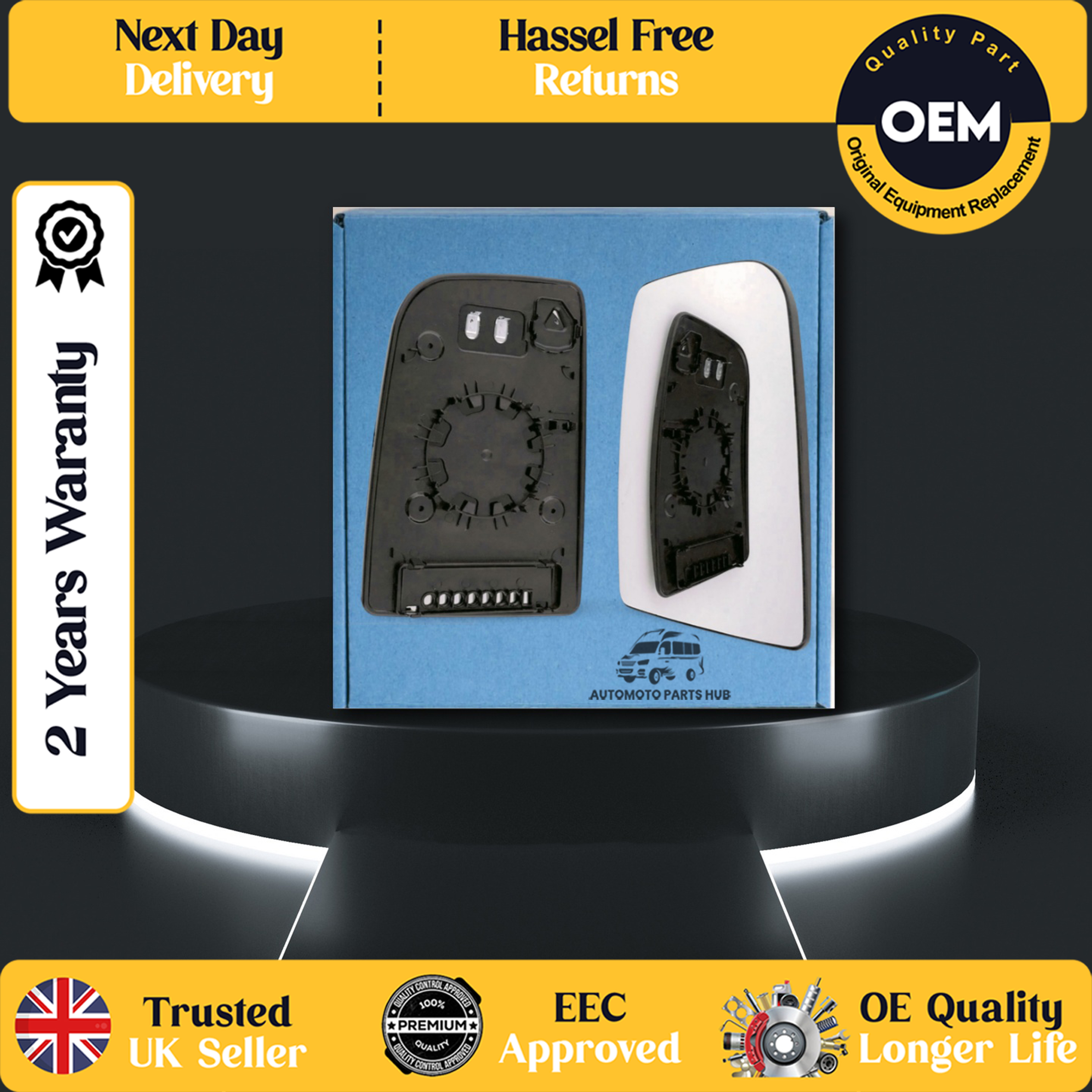 self adhesive wing mirror glass