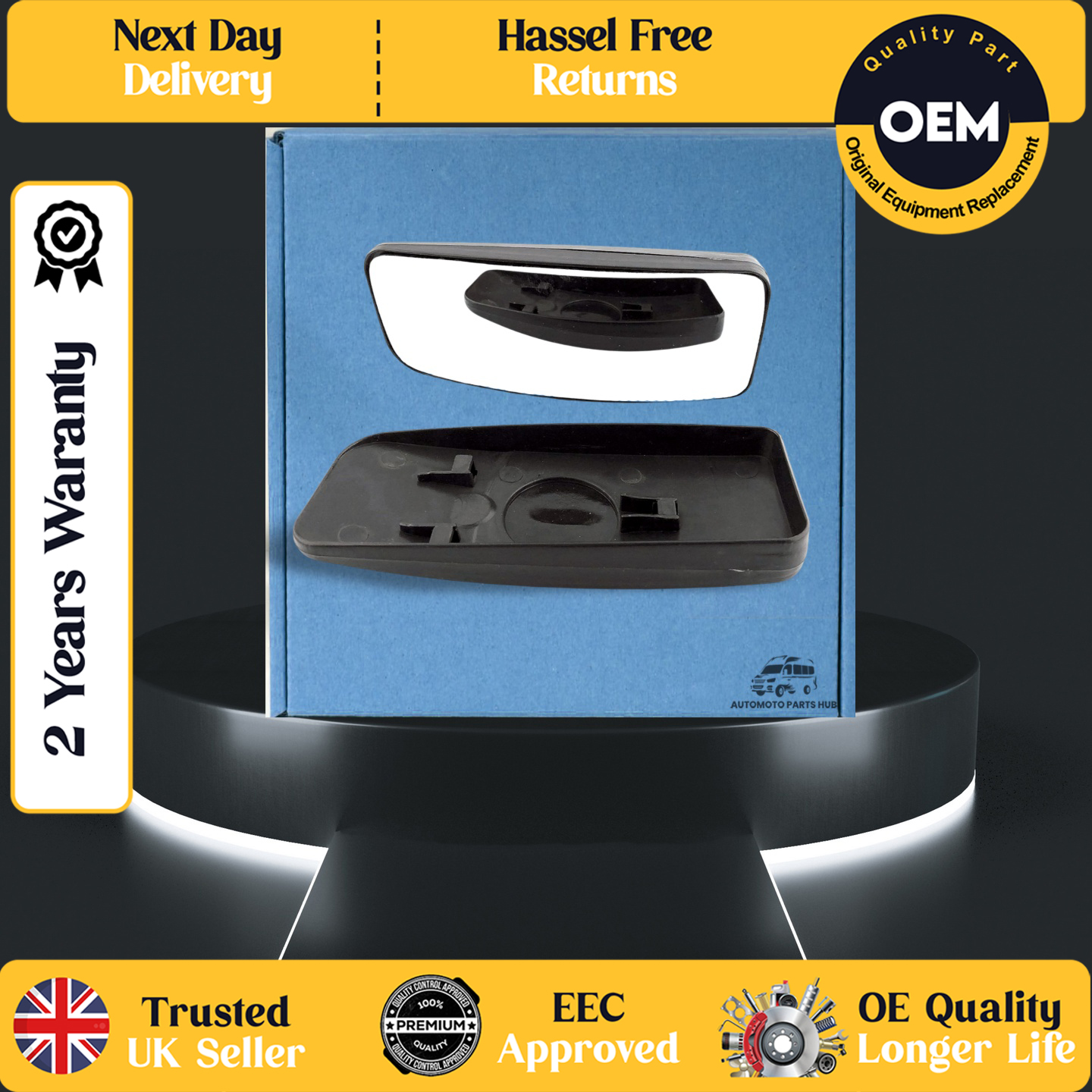 self adhesive wing mirror glass