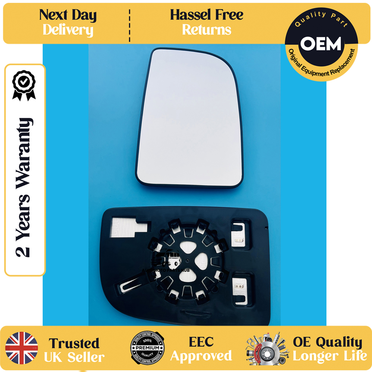 self adhesive wing mirror glass