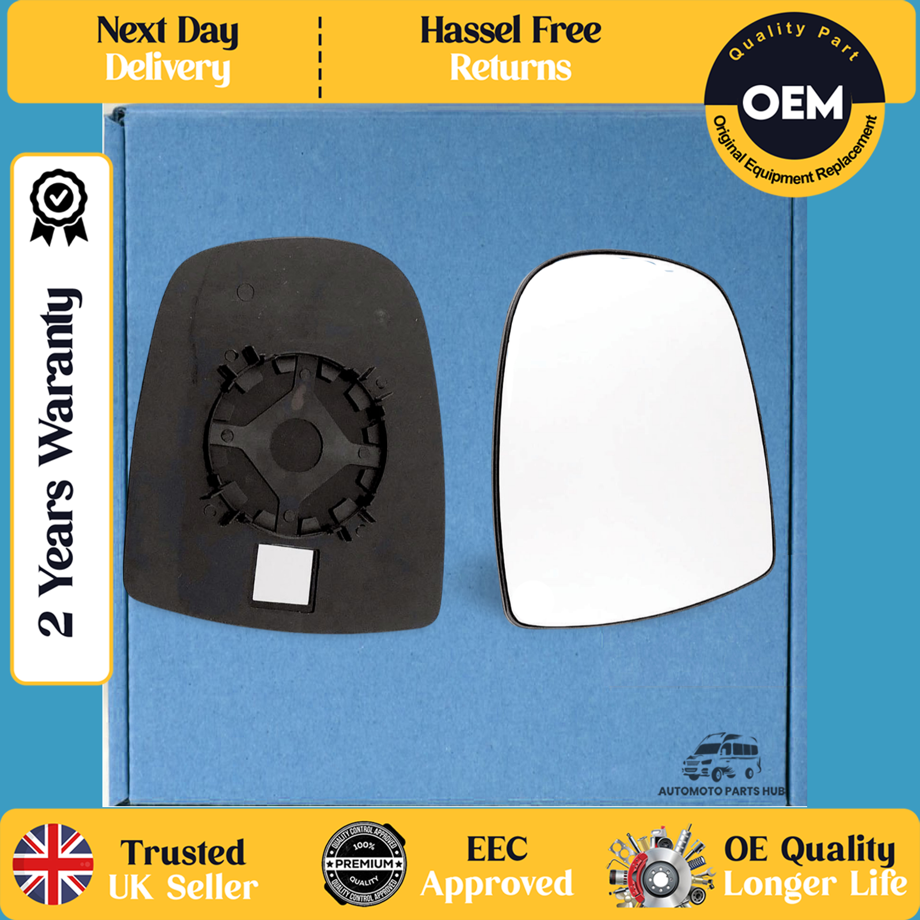 self adhesive wing mirror glass