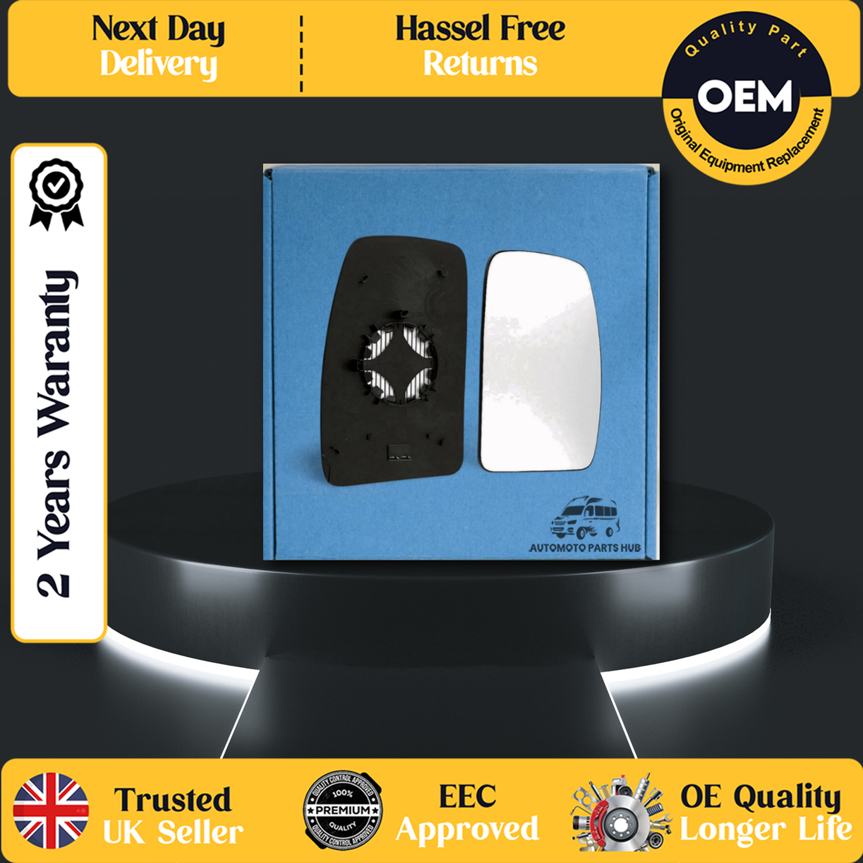 self adhesive wing mirror glass