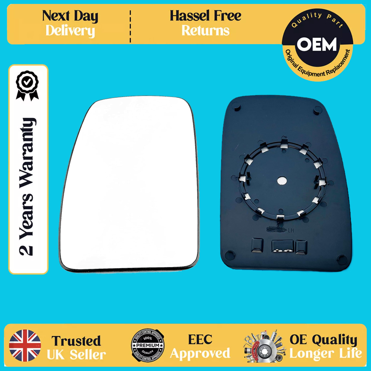 self adhesive wing mirror glass