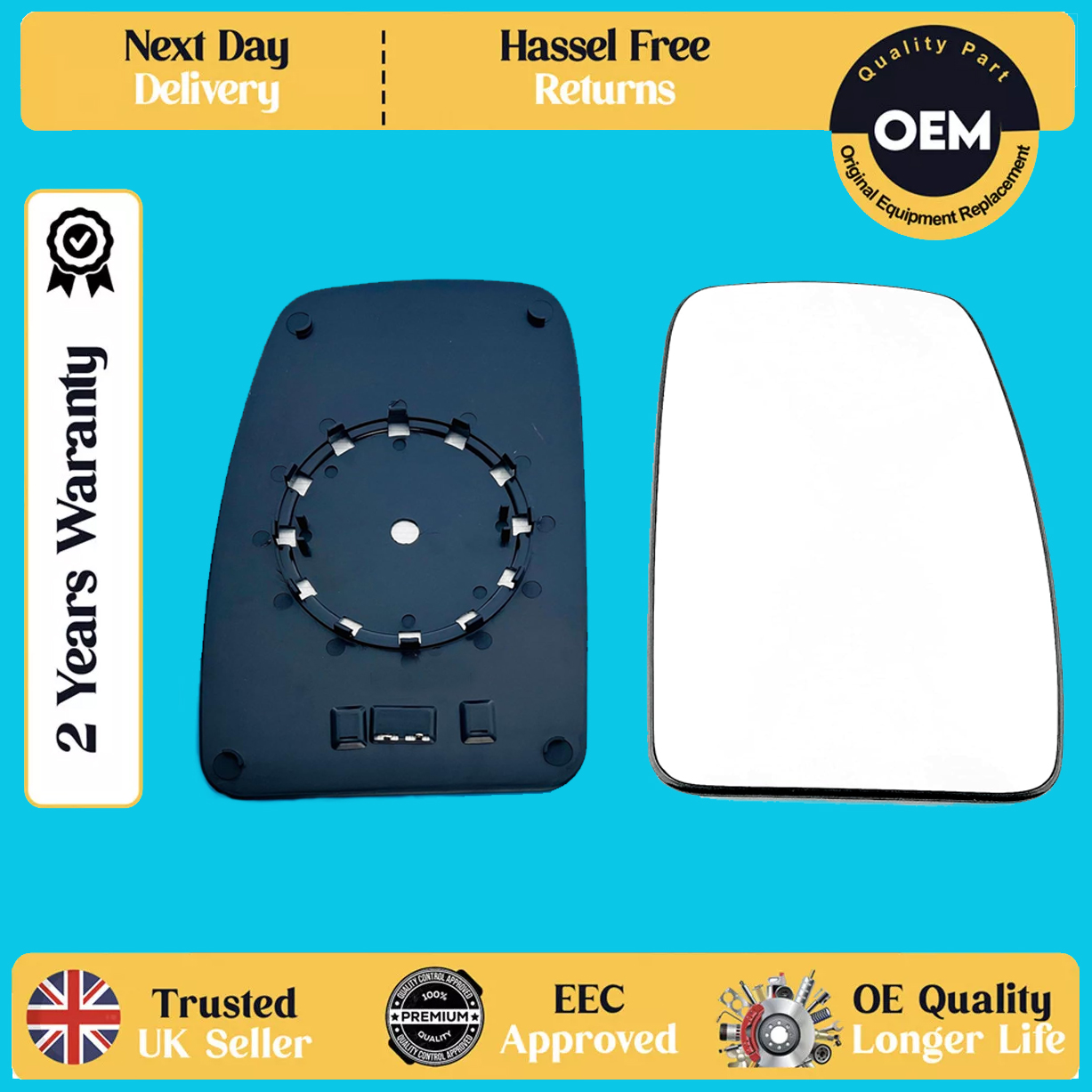 self adhesive wing mirror glass