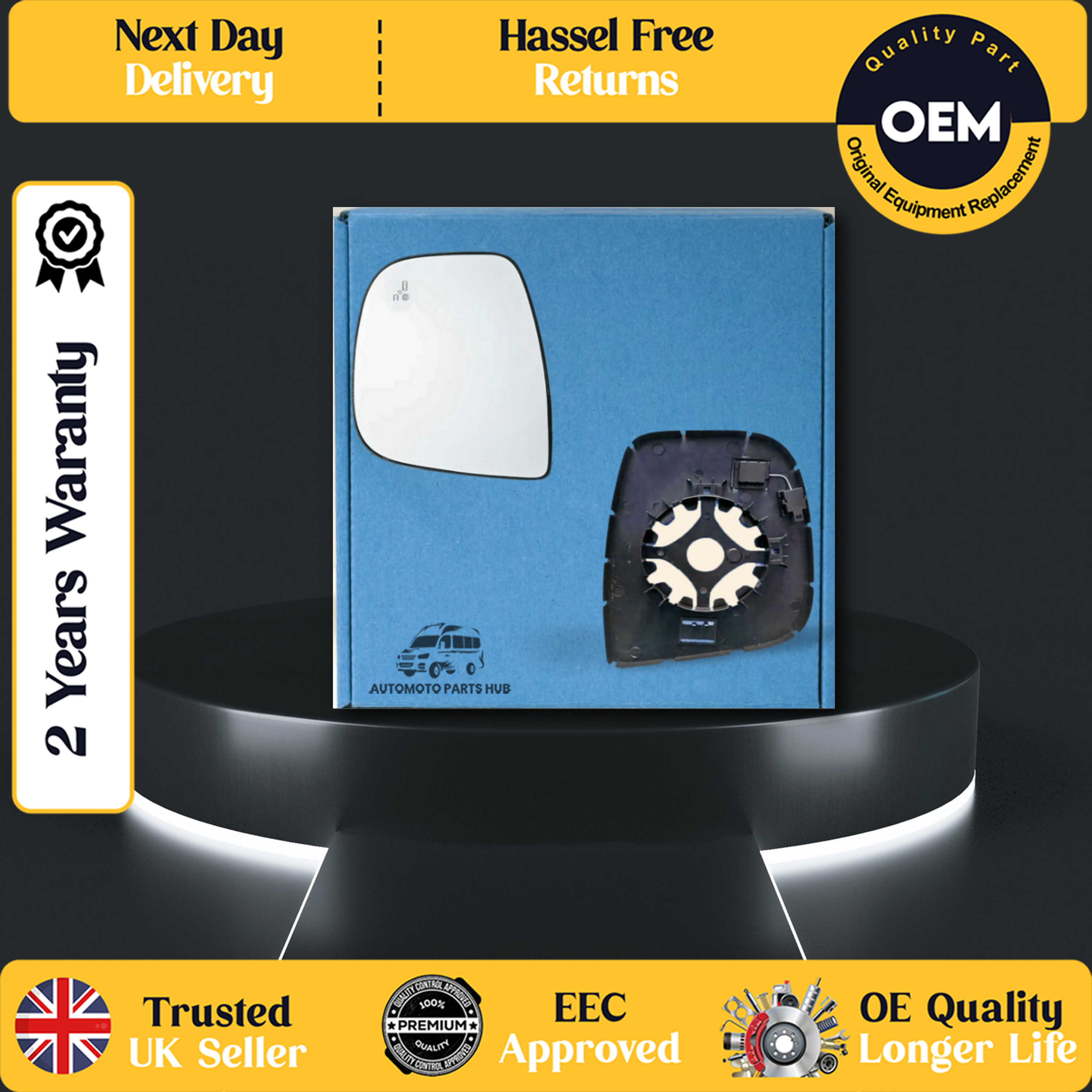 self adhesive wing mirror glass