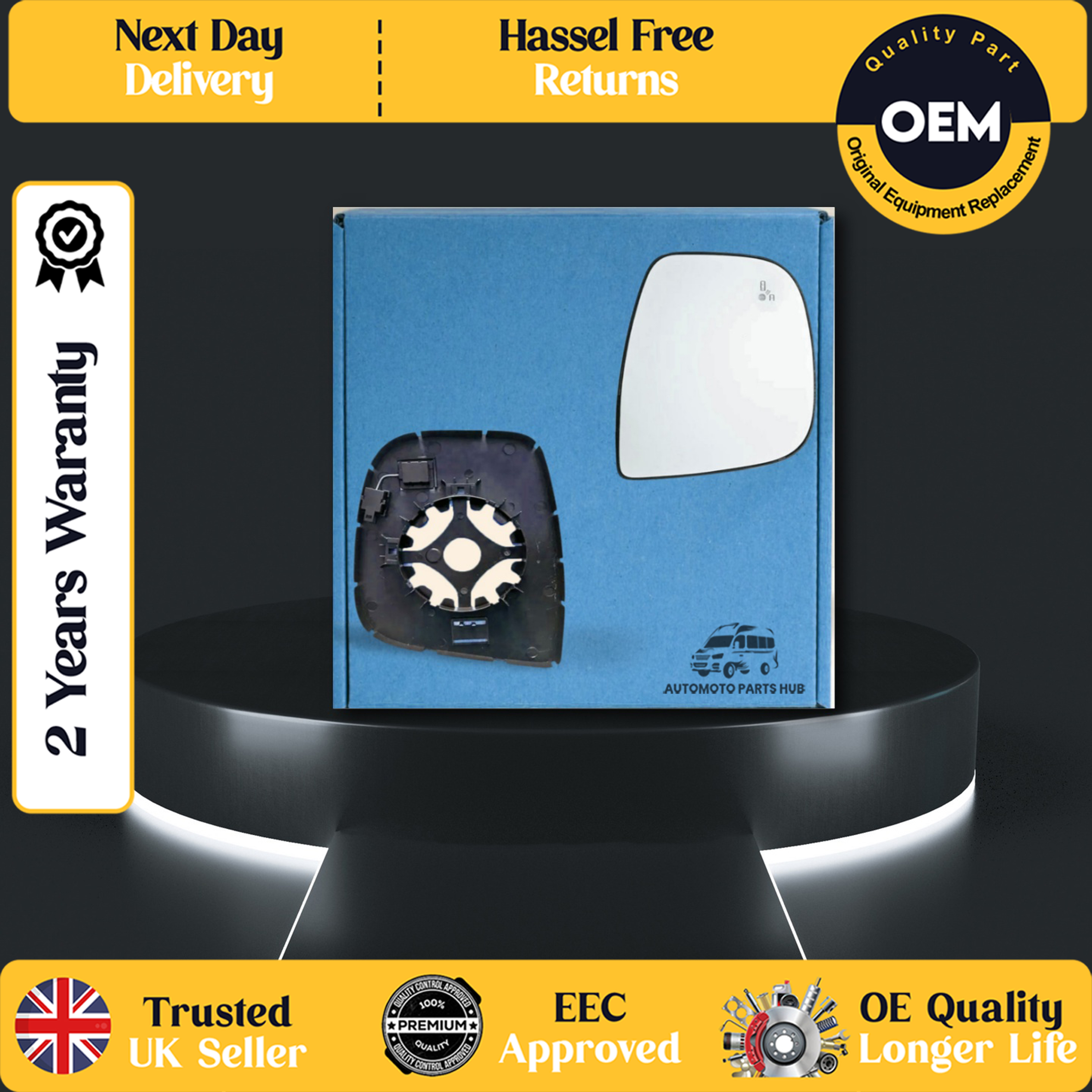 self adhesive wing mirror glass