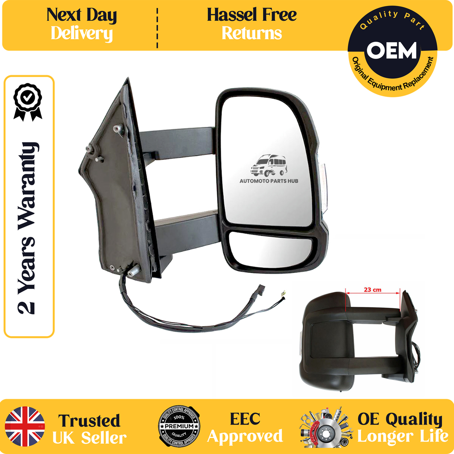 self adhesive wing mirror glass