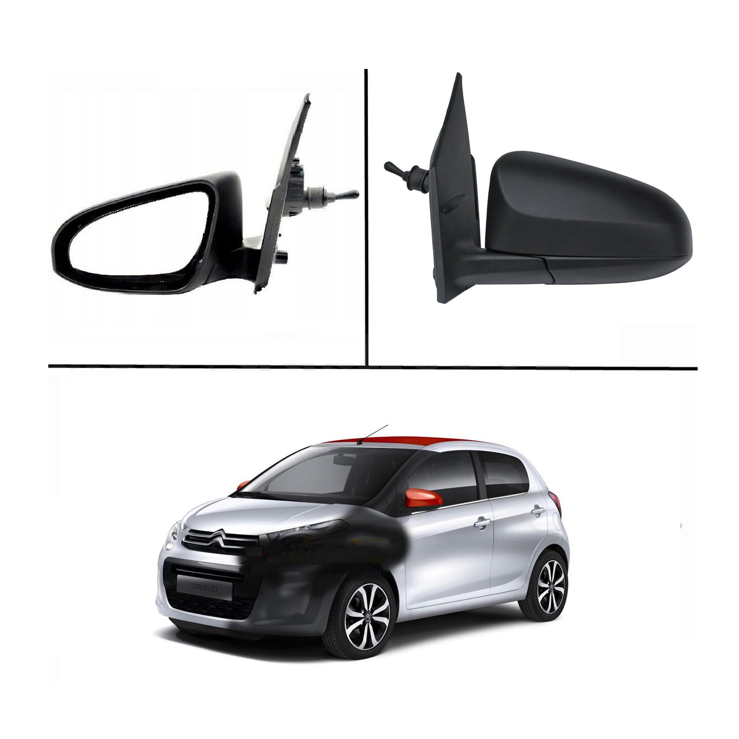 Peugeot 108 2014 - 2020 Complete Mirror Units