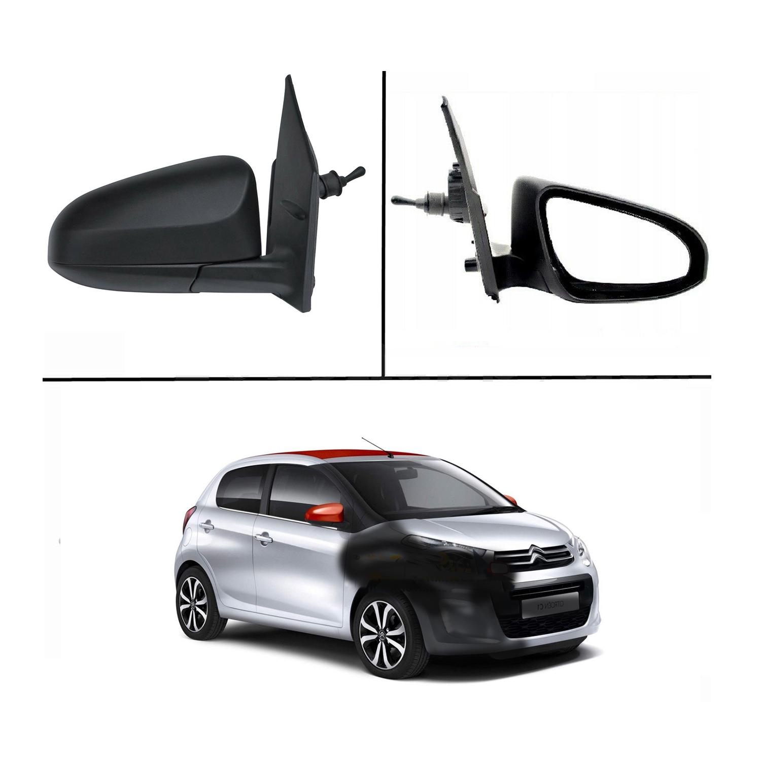 Peugeot 108 2014 - 2020 Complete Mirror Units