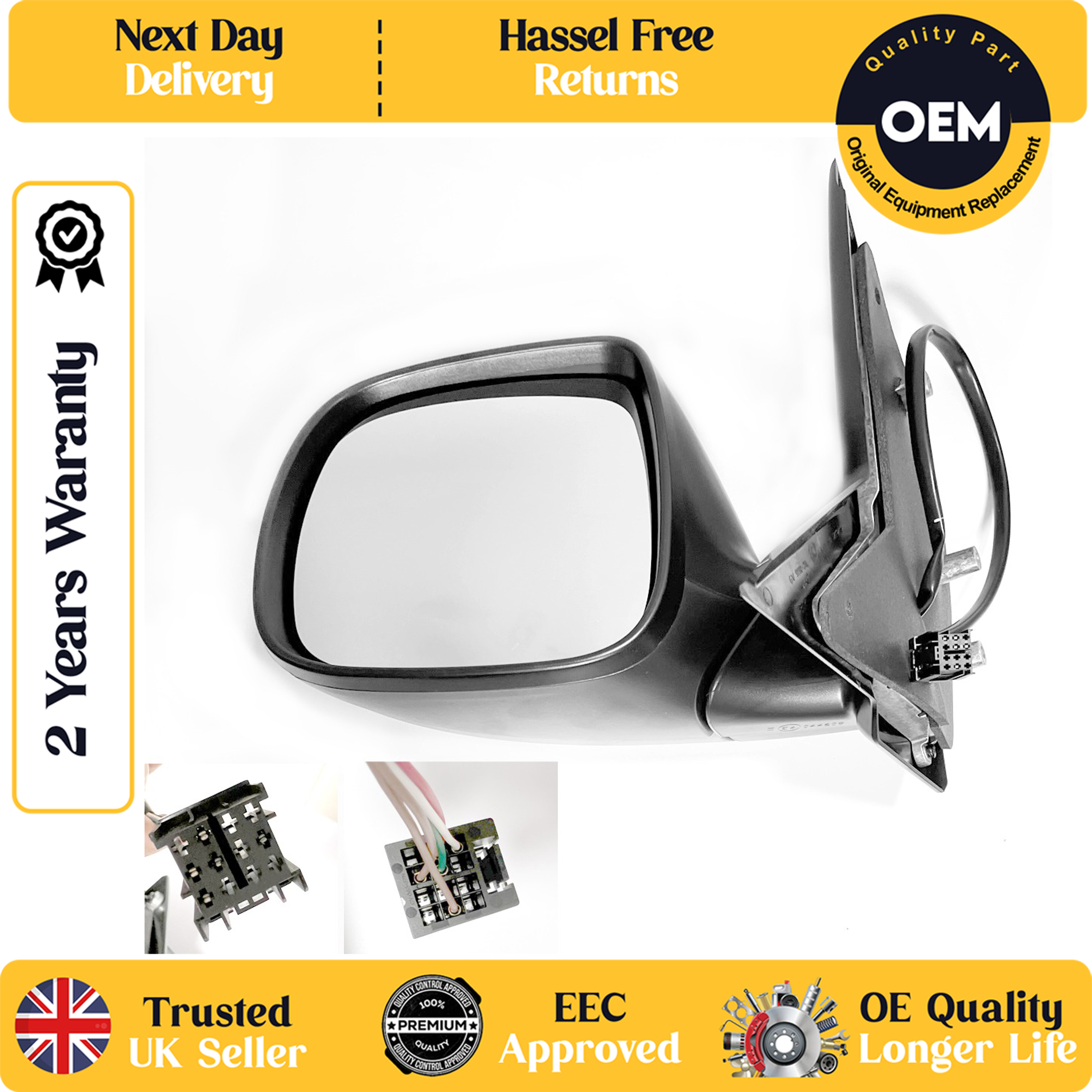 self adhesive wing mirror glass