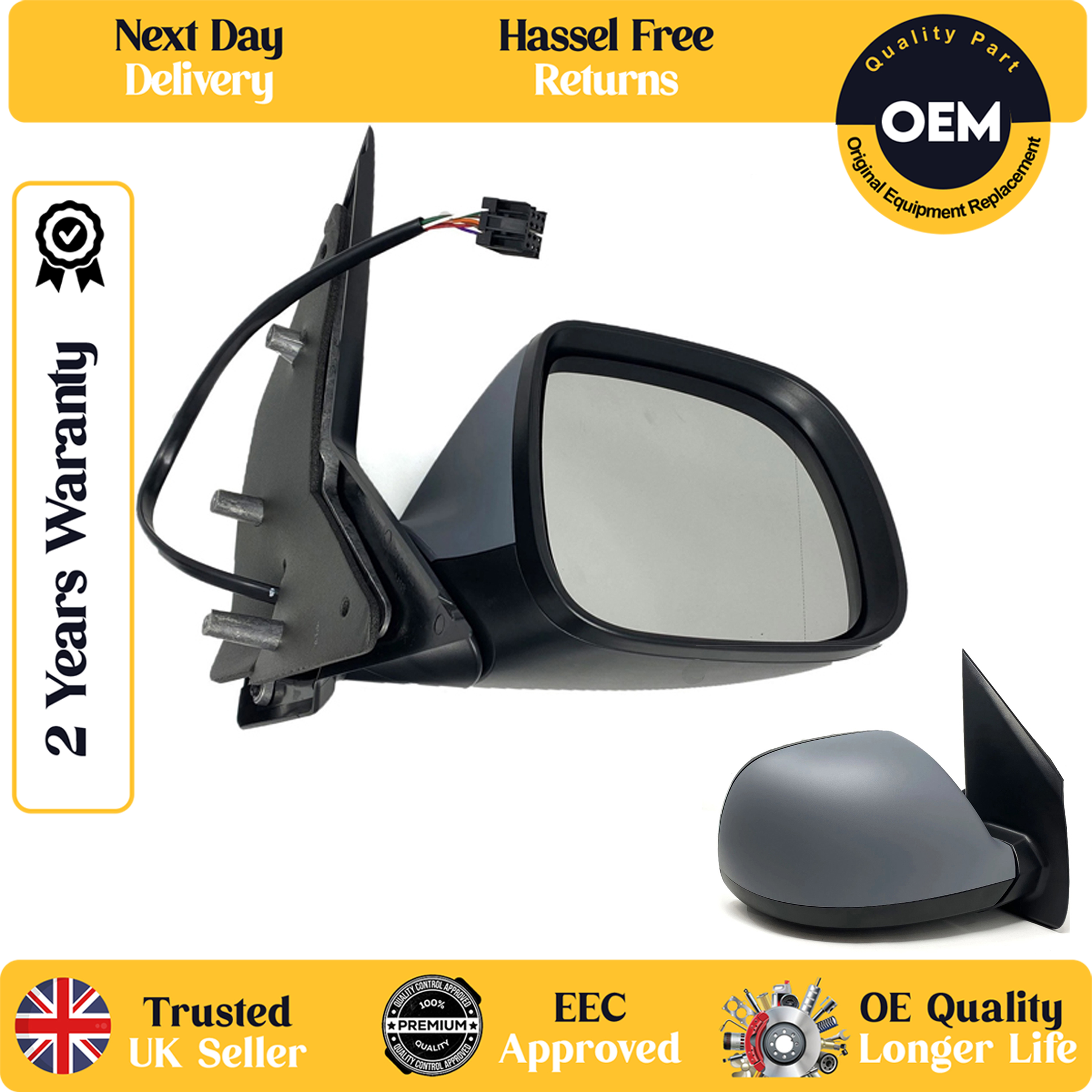 self adhesive wing mirror glass