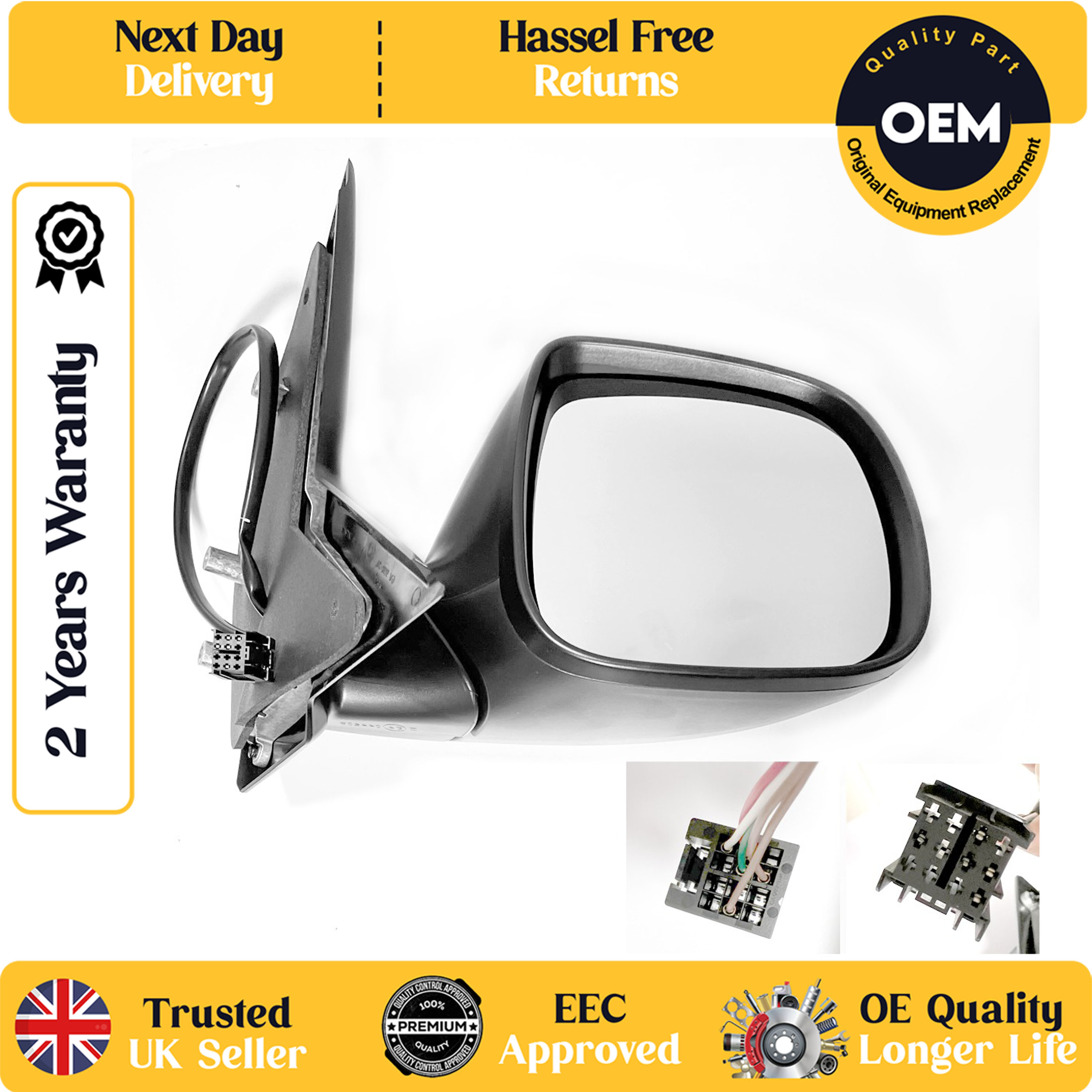 self adhesive wing mirror glass