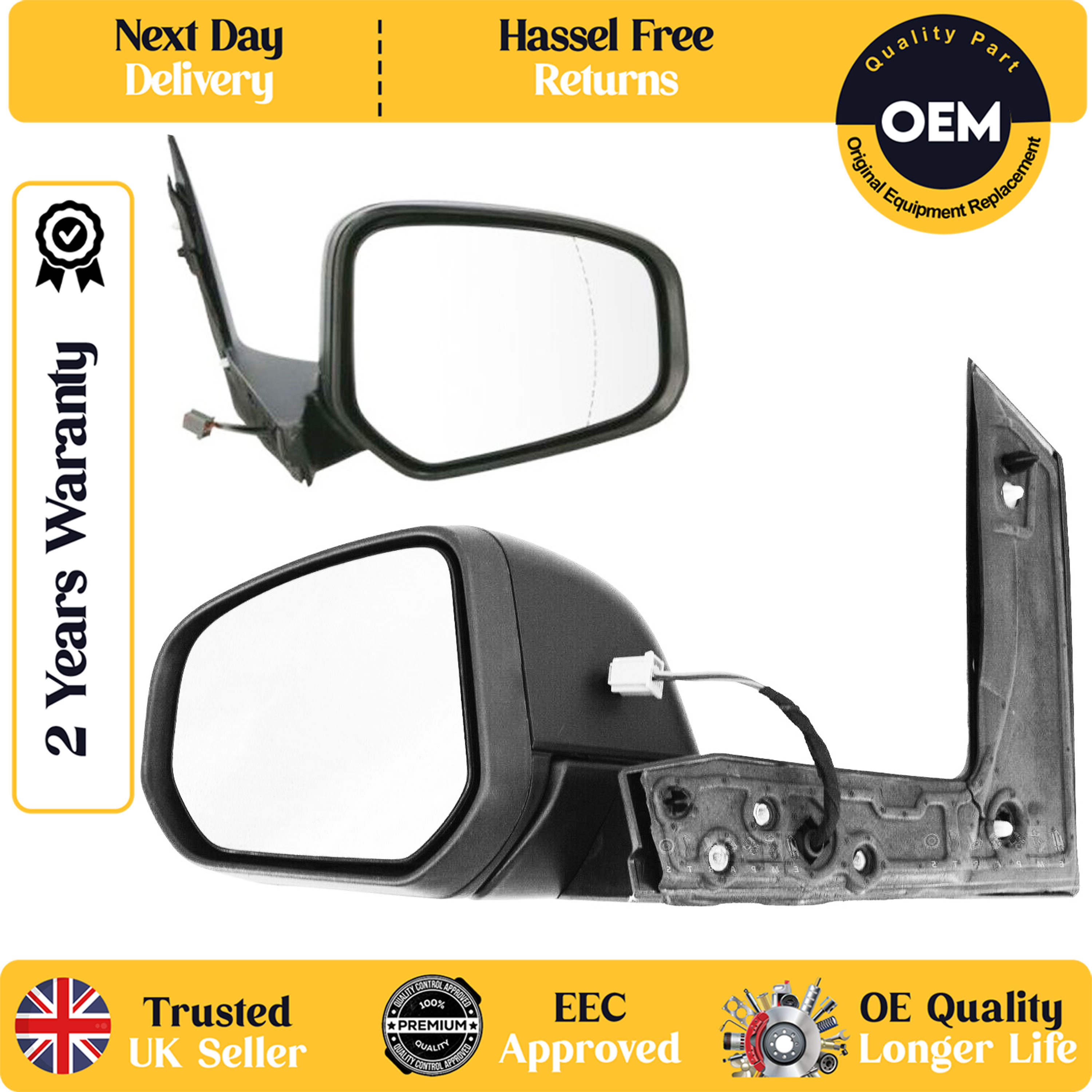 self adhesive wing mirror glass