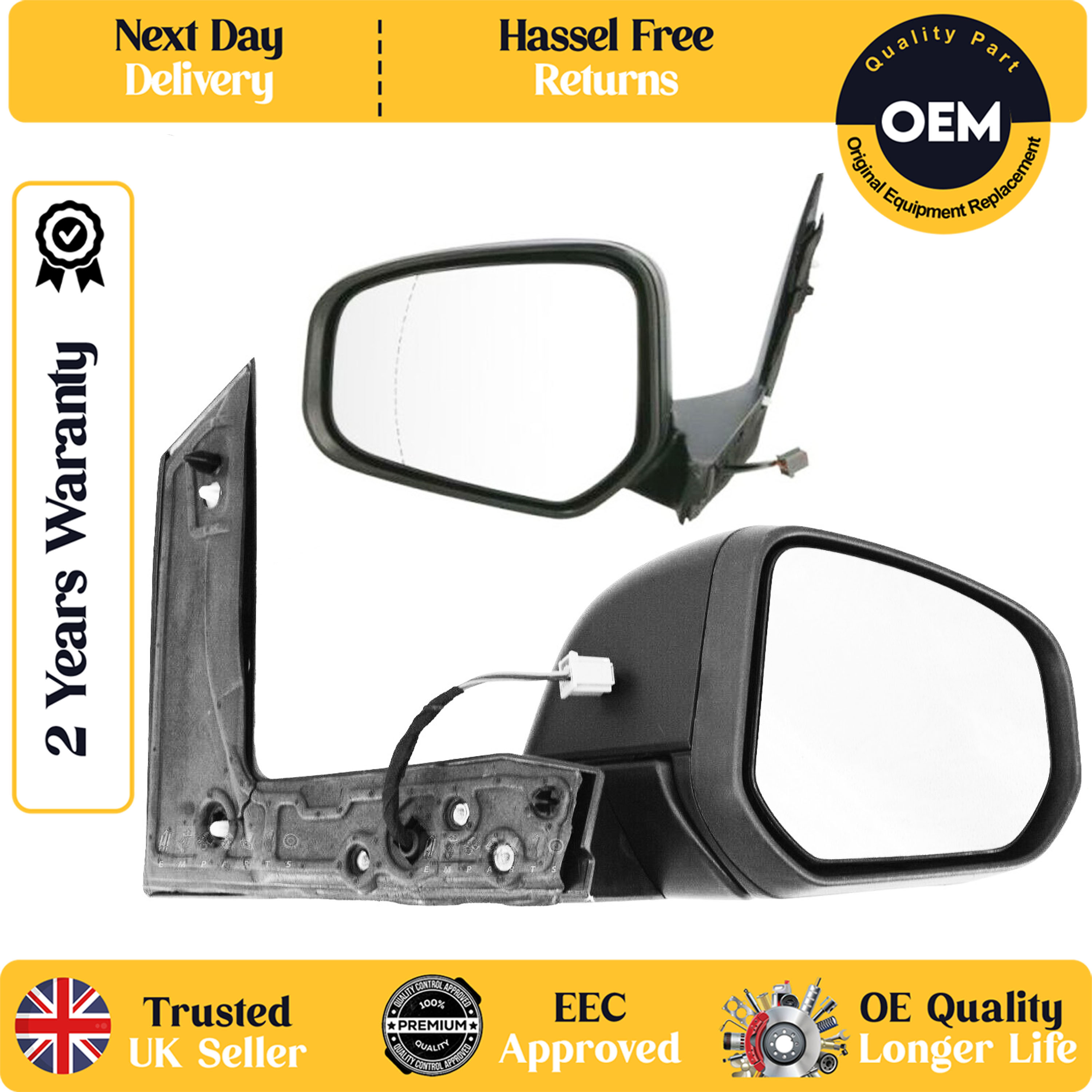 self adhesive wing mirror glass