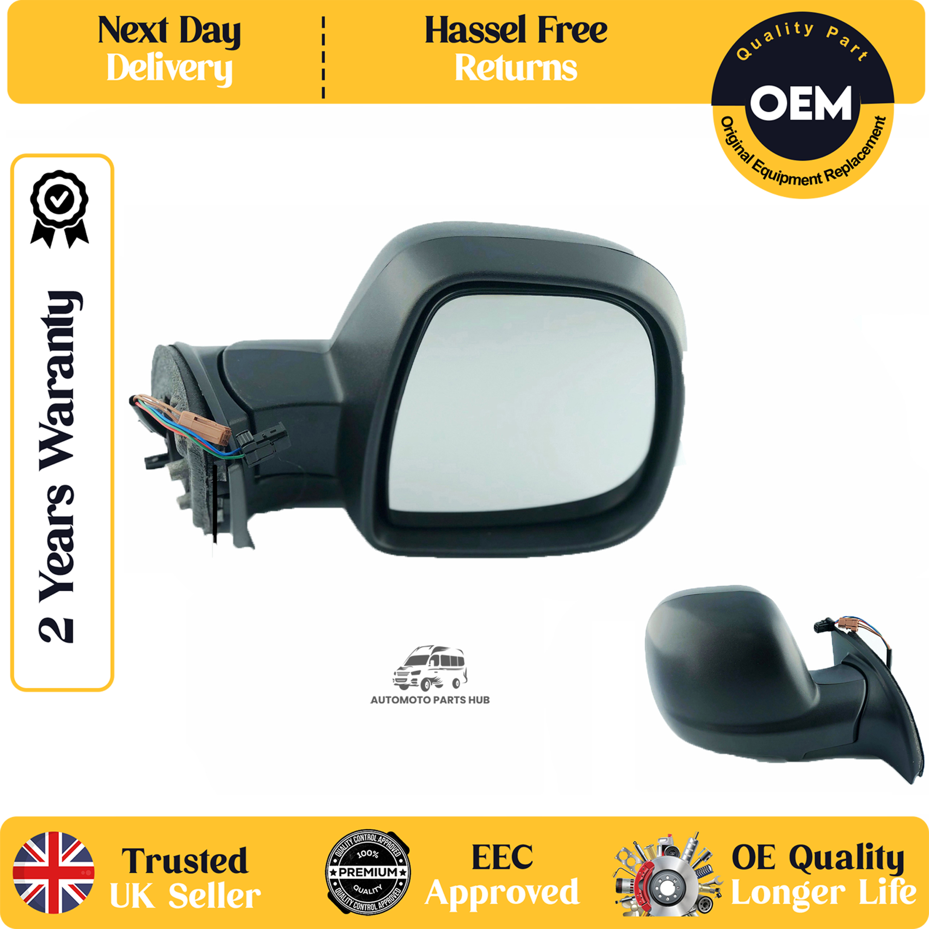 self adhesive wing mirror glass