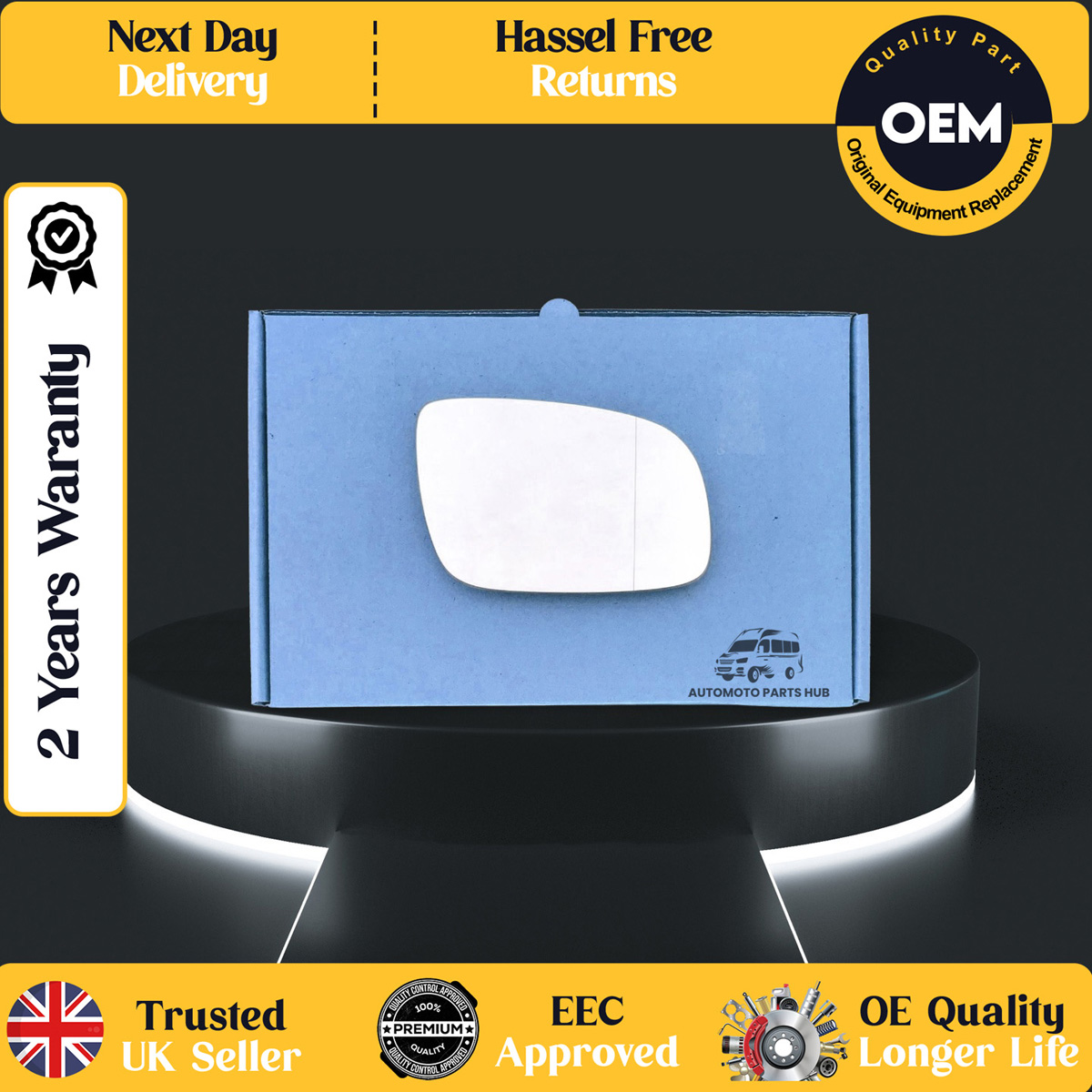 self adhesive wing mirror glass