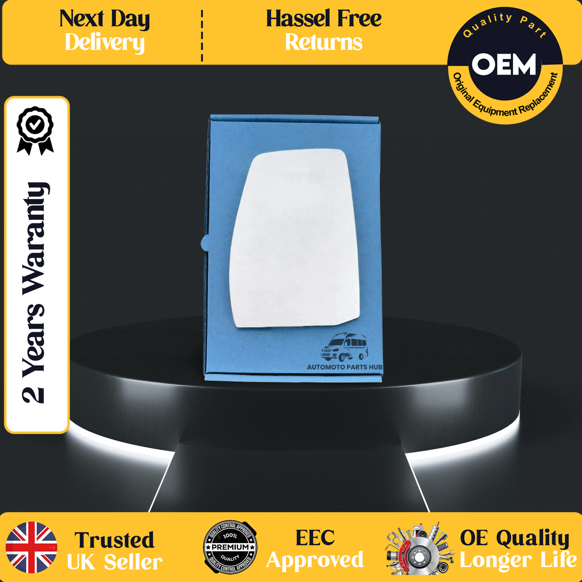 self adhesive wing mirror glass
